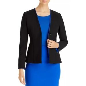Hugo Boss Women's Jucita Collarless Jacket‎ Blazer US 4